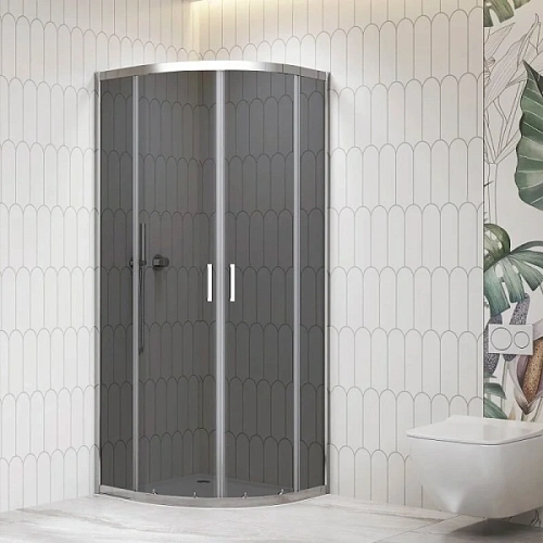 Душевой уголок RGW Classic CL-56 90x90 см профиль хром, стекло тонированное - фото 1