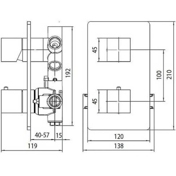 Смеситель для душа Bossini Cube черный матовый Z00061.073 (детальная фотография), для душа