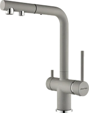 Смеситель для питьевой воды Paulmark Serpentine серый дым