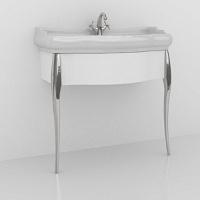 Консоль под раковину Kerasan Retro белая, ножки хром