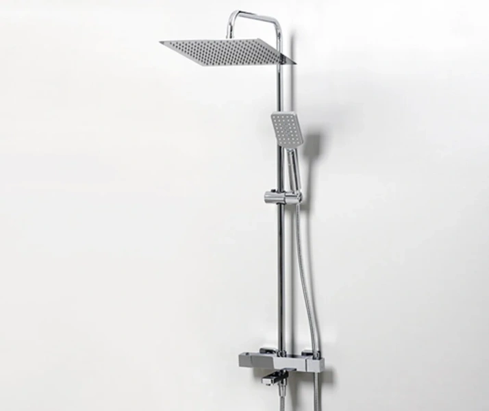Душевая стойка WasserKRAFT с термостатическим смесителем A19901 (детальная фотография), с тропическим душем