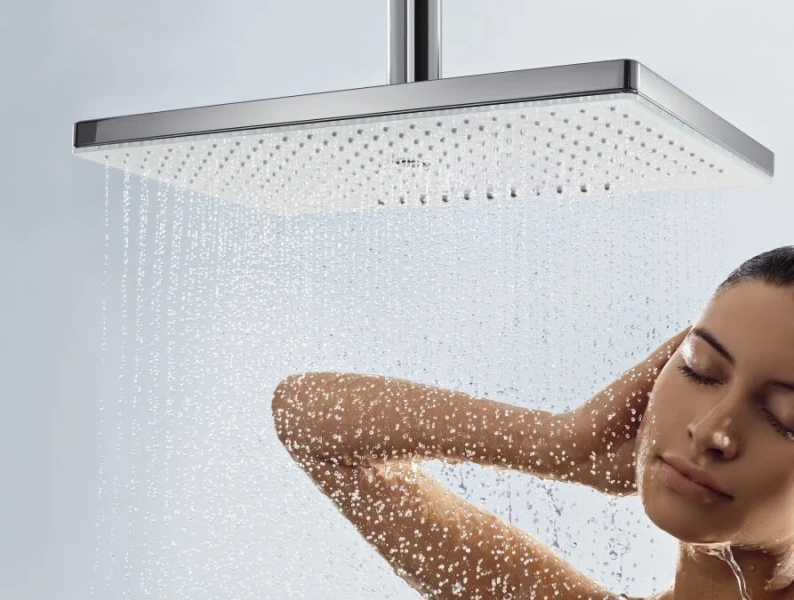 Верхний душ Hansgrohe Rainmaker Select белый/хром 24006400 (детальная фотография), нет в наличии