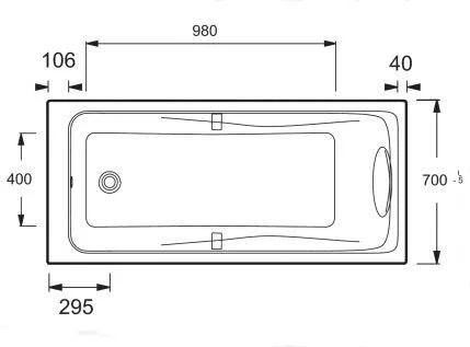 Ванна акриловая Jacob Delafon Odeon Up 150х70 см белая E6060RU-00 (детальная фотография), акриловые