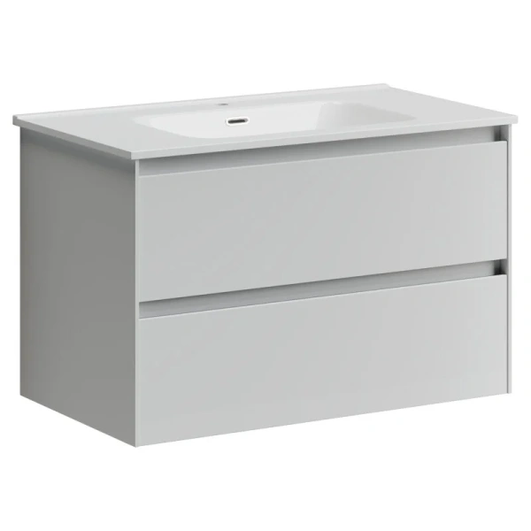 Тумба под раковину подвесная Sancos Cento 80 см белая CN80W (детальная фотография)
