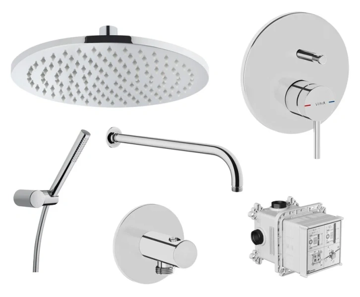 Душевой комплект VitrA Origin с внутренней частью, хром A49266EXP (детальная фотография)