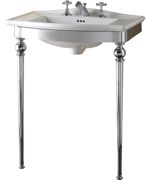 Раковина консоль Devon & Devon Westminster IBLI(3)F 70 см пристенная (детальная фотография)