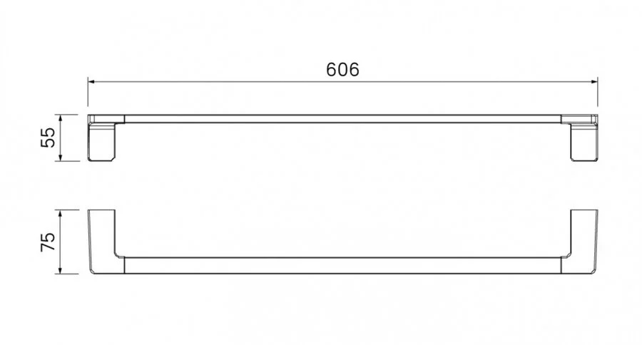 Полотенцедержатель IDDIS Slide хром SLISC10i49 (детальная фотография), современные, hi-tech