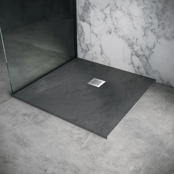 Душевой поддон Grossman Strong 100x100 см графит GR-S2100100Q (детальная фотография), квадратные