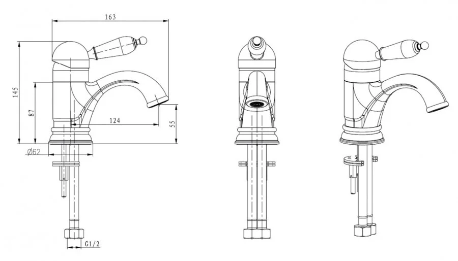 Смеситель для раковины Boheme Provanse бронза 361 (детальная фотография), для раковины