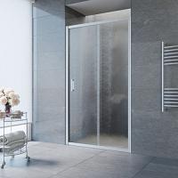 Душевая дверь профиль матовый хром стекло шиншилла Vegas-glass