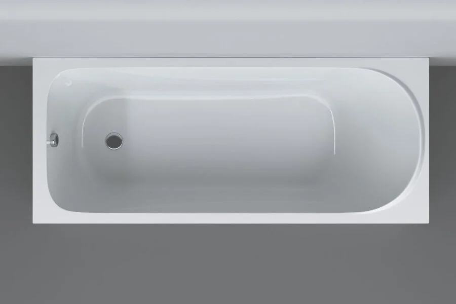 Ванна акриловая AM.PM Sense 150х70 см с каркасом и сливом-переливом W75A-150-070W-KL (детальная фотография)