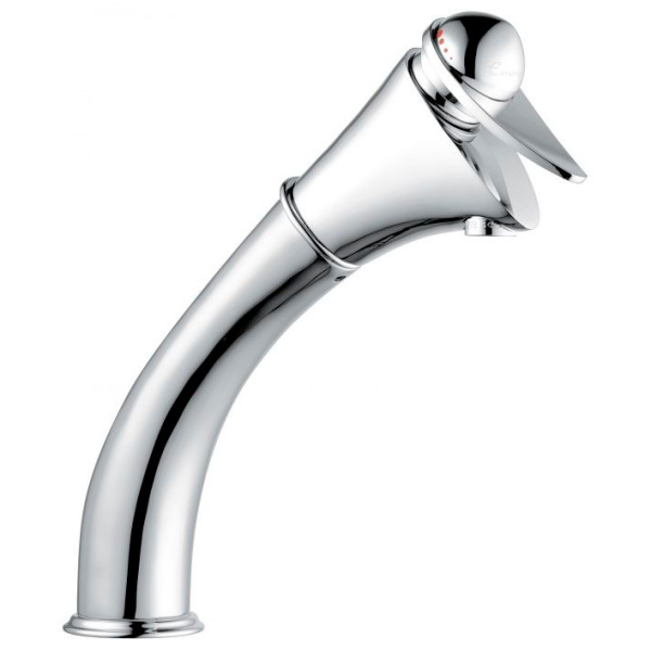 Смеситель для раковины хром-дерево Emmevi Cheope LC5006 (детальная фотография)