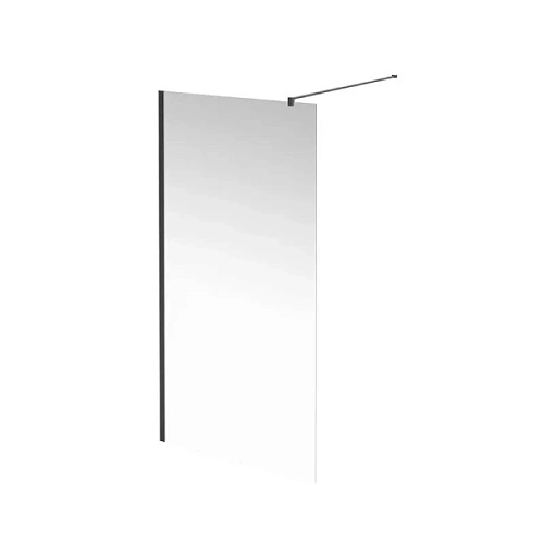 Душевая перегородка Kerama Marazzi Vetro 100 см профиль черный - фото 1