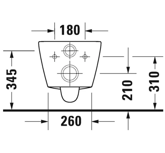 Унитаз подвесной Duravit D-Neo с креплением durafix 45770900A1 (детальная фотография), современные, hi-tech, круглые