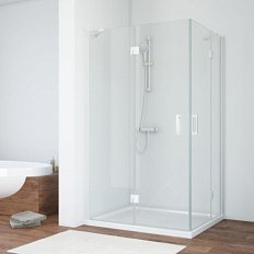 Душевой уголок Vegas-Glass AFA-F 90x80 см профиль белый стекло прозрачное левый