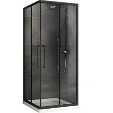 Душевой уголок Abber Schwarzer Diamant 90х90 см профиль черный