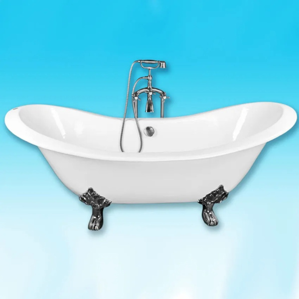 Ванна чугунная, ножки хром, Elegansa Taiss И0000031 (детальная фотография), в классическом стиле