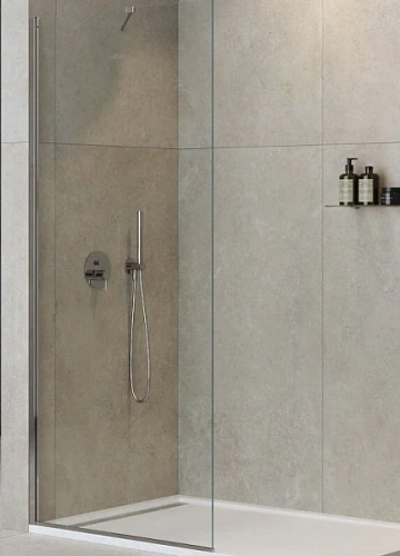 Душевая перегородка Cezares Liberta 100 см стекло прозрачное, профиль хром - фото 2