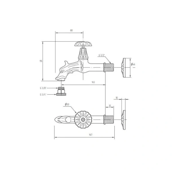 Кран Migliore Artistica с малой панелью 18415 (детальная фотография), в наличии