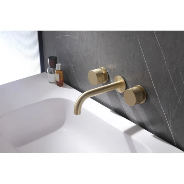 Смеситель для раковины Abber Wasser Kreis золото матовое AF81122G (детальная фотография), современные, hi-tech, декорированные