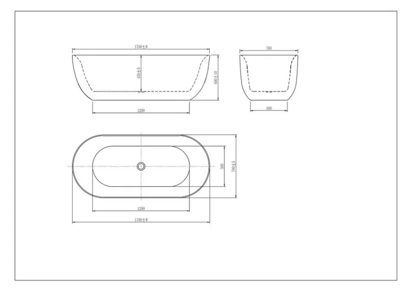Ванна акриловая Акватек Афина 170x78 см черная AQ-144778BL (детальная фотография), акриловые