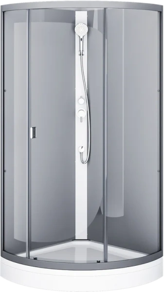 Душевая кабина Am.Pm X-Joy 90х90 см профиль графит W88C-301-090GG (детальная фотография)