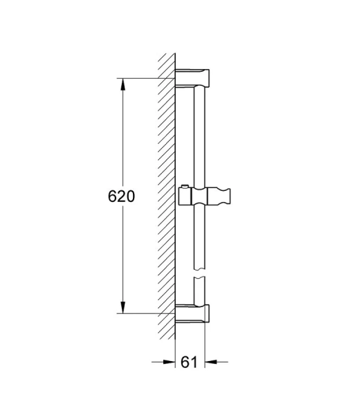 Держатель душа Hansgrohe Porter пластик 27521000 (детальная фотография), нет в наличии