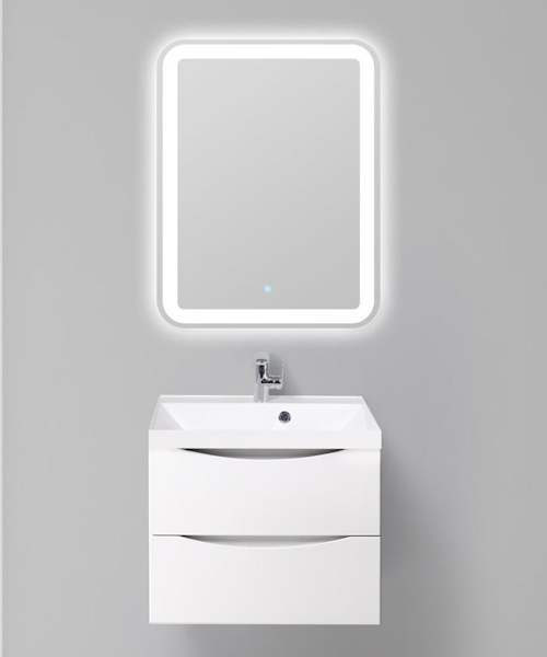 Тумба под раковину подвесная BelBagno Marino 60 см bianco lucido MARINO-600-2C-SO-BL-P (детальная фотография), в наличии