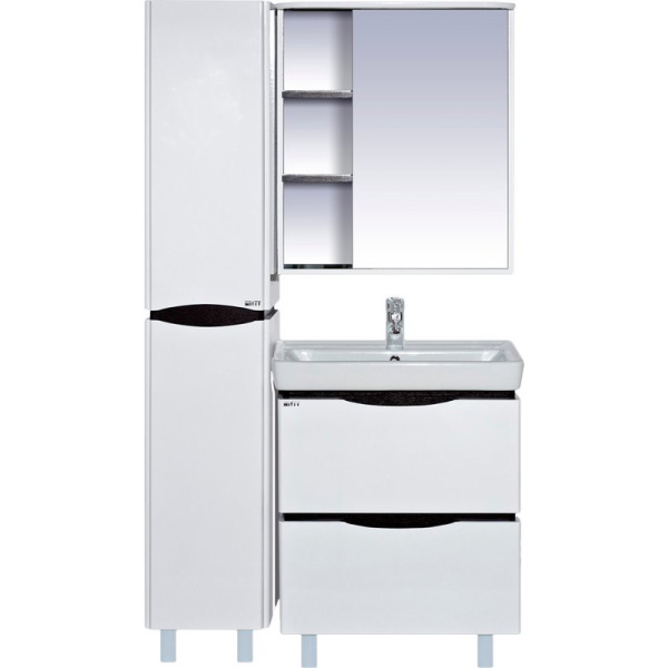 Тумба для раковины, цвет белый/чёрный, Misty Венера П-ВНР01070-252Я (детальная фотография), недорогo