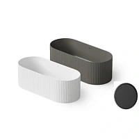 Ванна DEA Design Stripes DD8803 1700 16, 170 х 72 см, из искусственного камня, цвет черный матовый