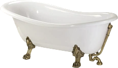 Ванна из искусственного камня Migliore Milady 185х82 см фурнитура бронза