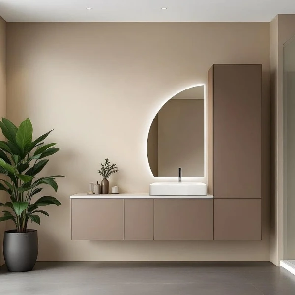 Зеркало с подсветкой Abber Teil 70 см левое AG6504SL (детальная фотография), современные, hi-tech