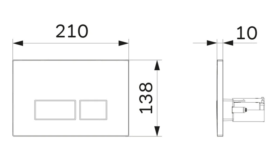 Клавиша смыва Am.Pm Pro S I0470 пневматическая (детальная фотография), в наличии