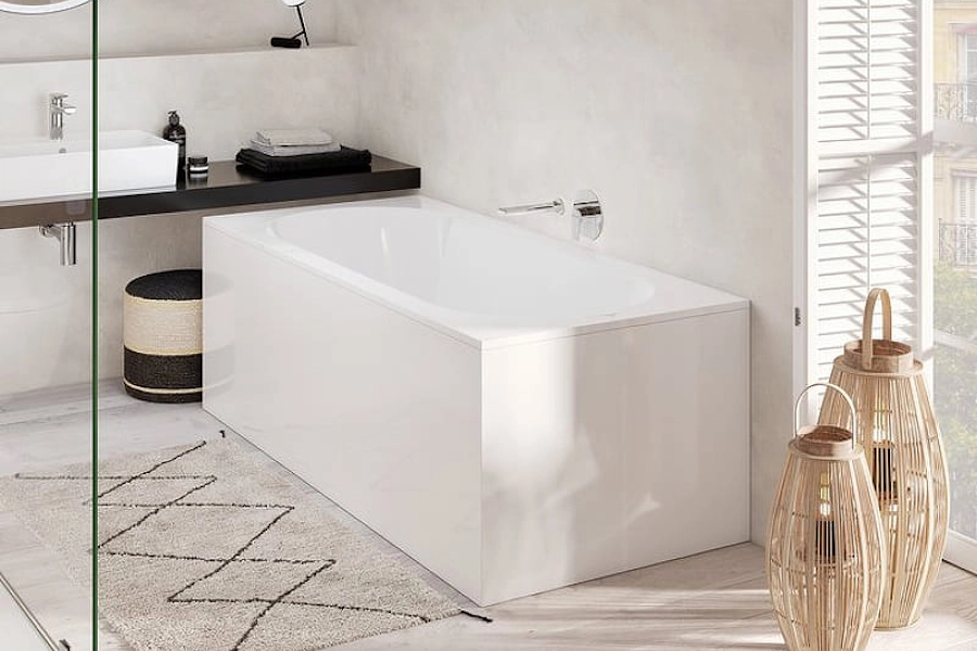 Ванна квариловая Villeroy & Boch Oberon 170х70 см с ножками UBQ177OBE2V-01 (детальная фотография), современныe, hi-tech