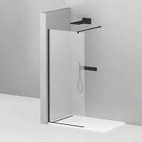 Душевая перегородка Cezares Liberta 125 см профиль черный