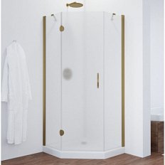 Душевой уголок профиль бронза стекло сатин Vegas-glass