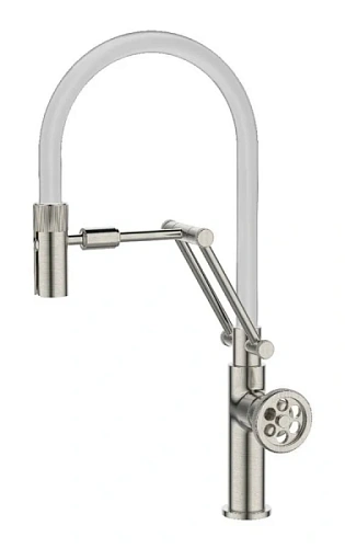 Смеситель для кухни IDDIS Grange белый/сатин - фото 2