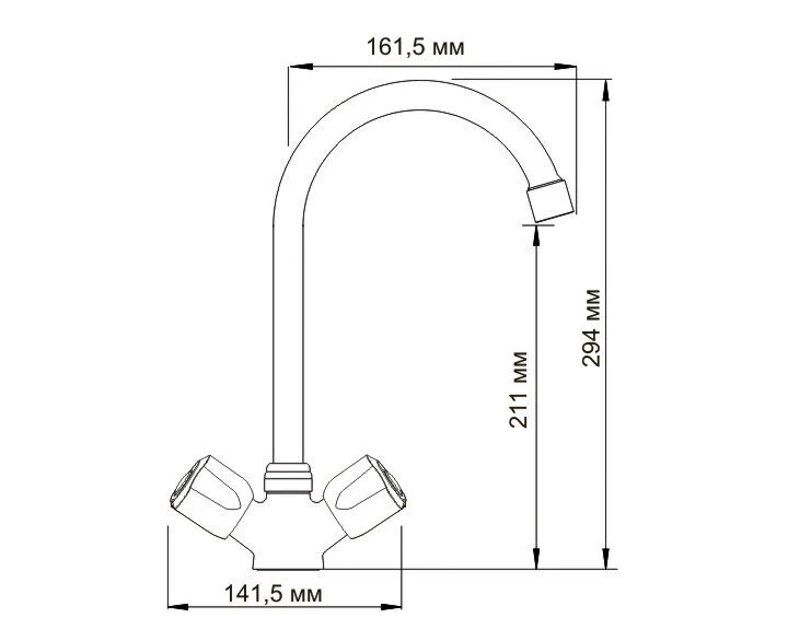 Смеситель для кухни WasserKRAFT Amper хром 2907 (детальная фотография), для кухни
