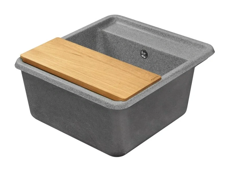 Мойка для кухни Акватон Беллис 57 см серая 1A724932BS230 (детальная фотография), без крыла