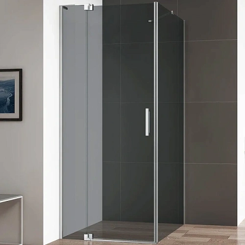 Душевой уголок Cezares Slider 100х90 см стекло серое профиль хром - фото 4