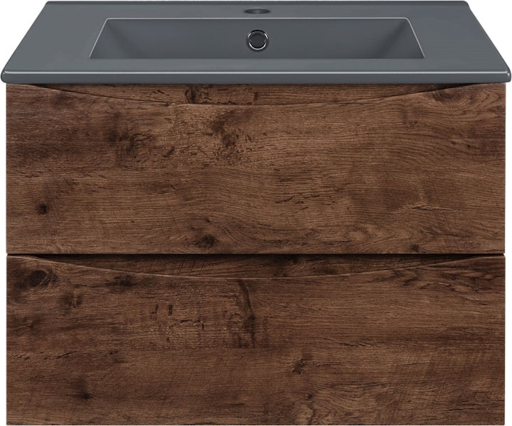 Тумба под раковину подвесная Vincea Mia 60,5 см R.Wood VMC-2MC600RW (детальная фотография), моноблок