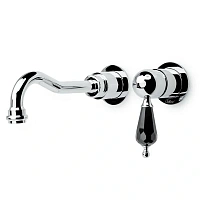 Смеситель для раковины Boheme Tradizionale Nero хром ручка Swarowski черная