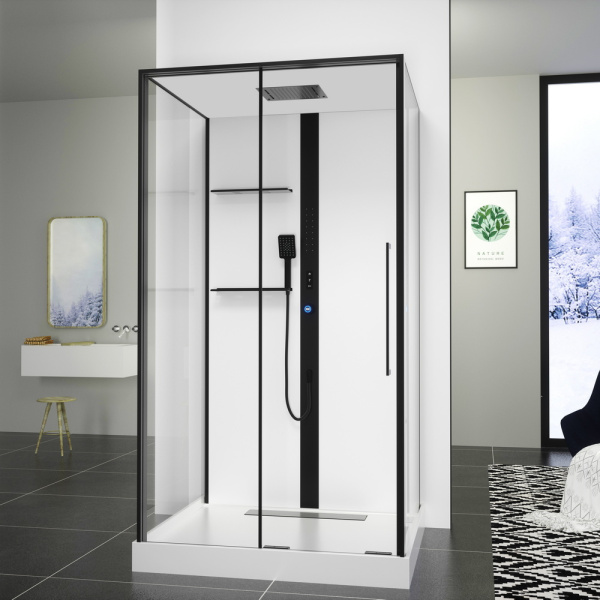 Душевая кабина Black&White Galaxy G8038 115x90 см с гидромассажем 8038000 (детальная фотография), прямоугольные