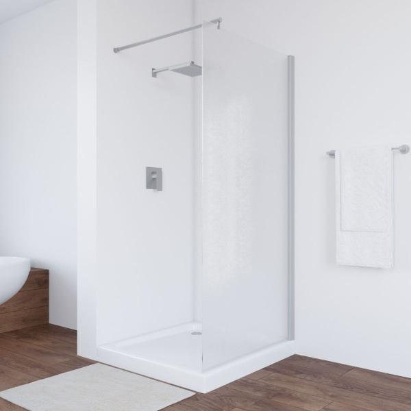 Душевая перегородка стекло шиншилла Vegas-glass EAF 116 02 (детальная фотография), хром, бронза, золото, белые, черные, другие