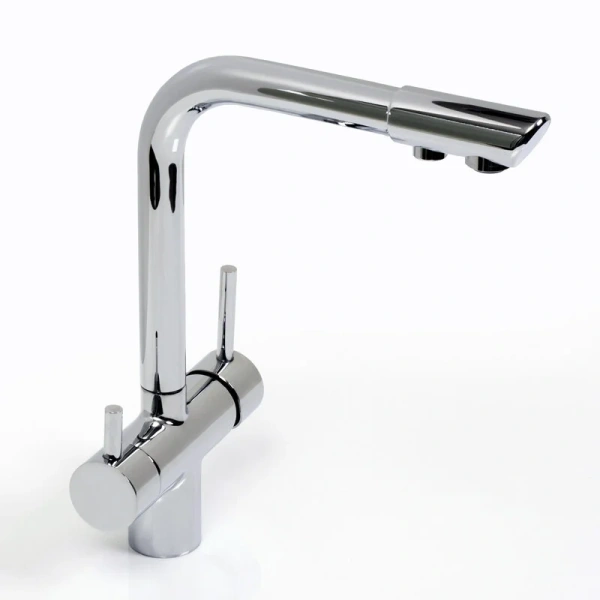 Смеситель для кухни WasserKRAFT A83 под фильтр (детальная фотография), высокие, из латуни, округлая форма, для питьевой воды с фильтром