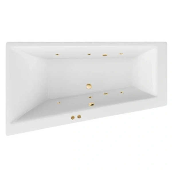 Ванна гидромассажная Excellent Sfera Slim Soft 170 x 100 см, левая, белый/золото, WAEX.SFL17S.SOFT.GL (детальная фотография), акриловые