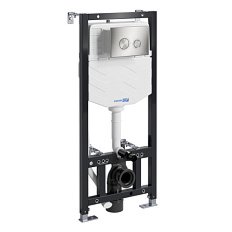 Инсталляция для унитаза WasserKRAFT Aller с кнопкой смыва никель