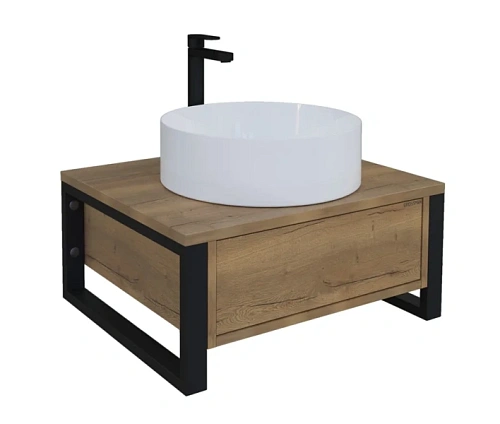 Тумба под раковину подвесная Grossman Фарго 70 см дуб галифакс - фото 1