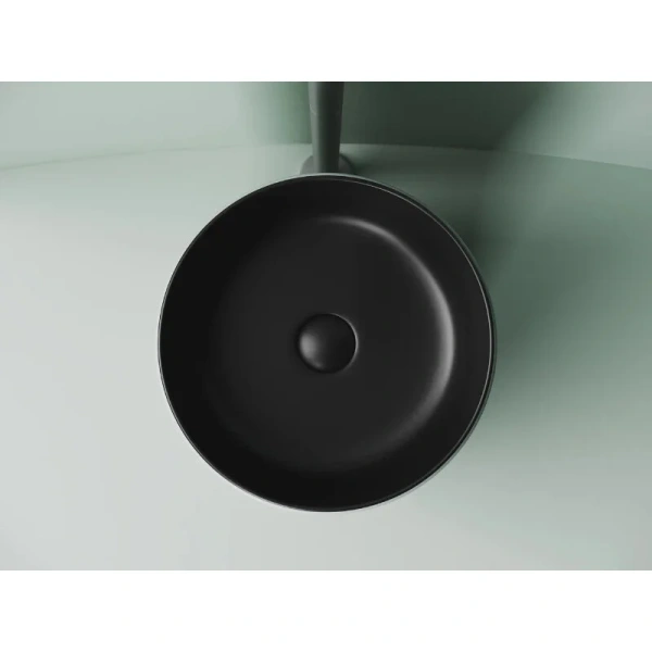 Раковина Ceramica Nova Element 35 см черная матовая CN6073MB (детальная фотография), маленькие, в форме чаши, круглой формы