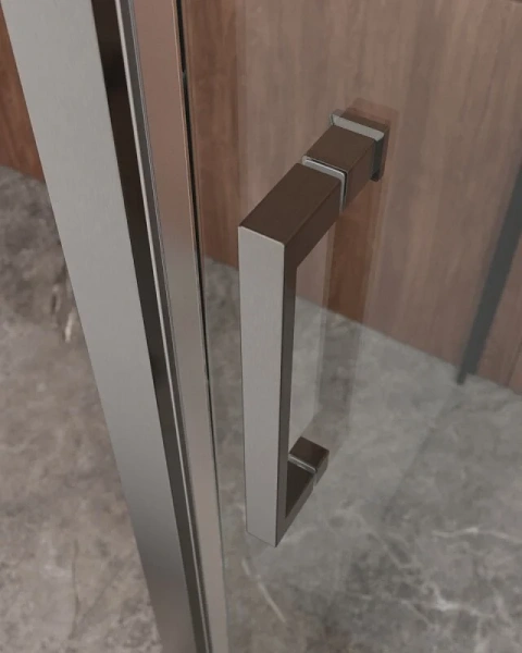 Душевой уголок Cezares Molveno 150x90 см стекло прозрачное профиль оружейная сталь MOLVENO-AH-11-150/90-C-GM-IV (детальная фотография), другие